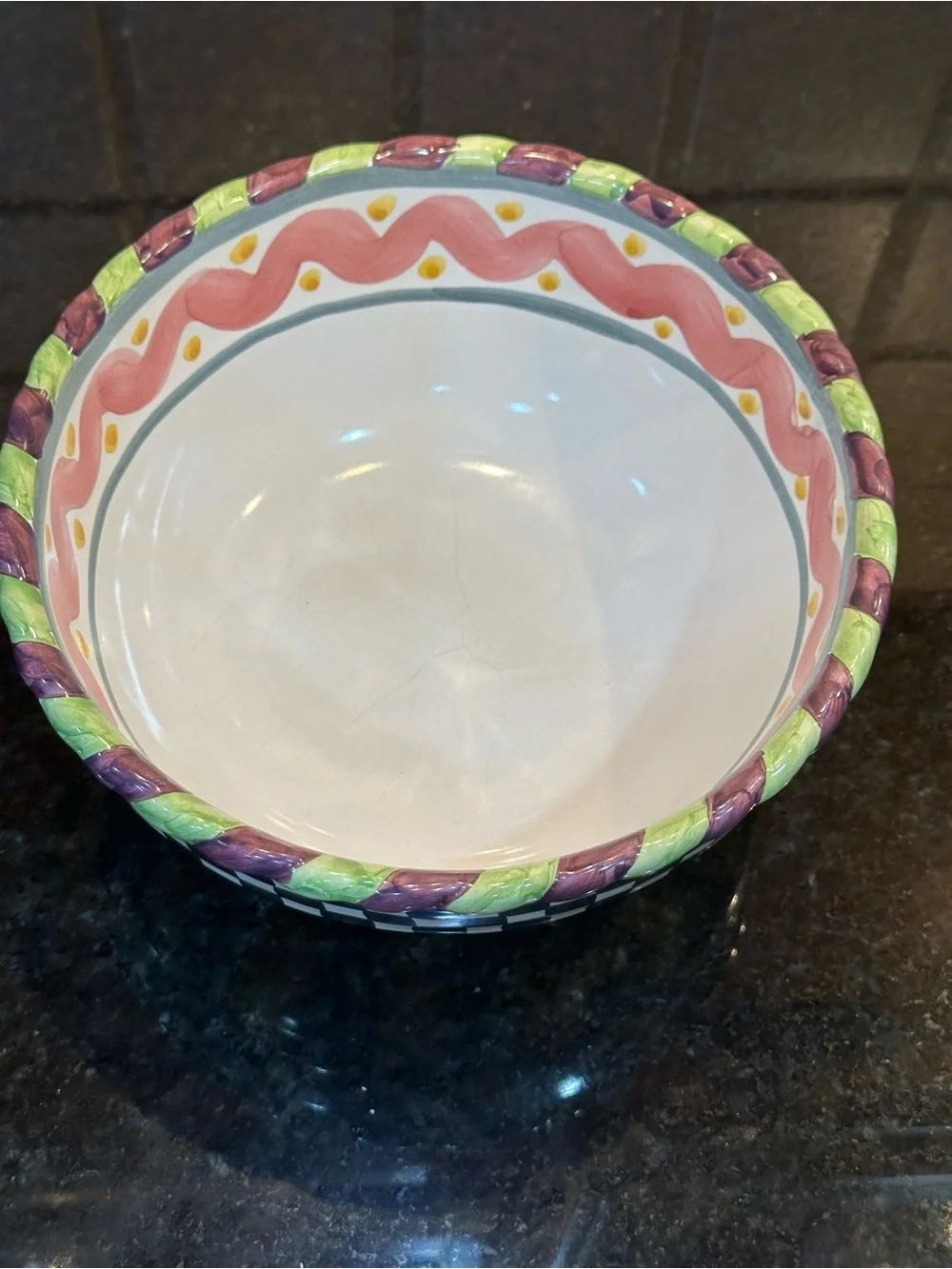 MacKenzie-Childs Hand-Painted Taylor Piccadilly Ceramic bowl - RARE FIND